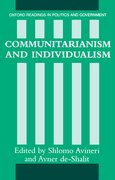 Cover for Communitarianism and Individualism
