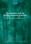 Cover for Coordination and the Syntax – Discourse Interface
