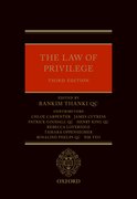 Cover for The Law of Privilege