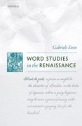 Cover for Word Studies in the Renaissance