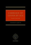 Cover for Carriage of Goods by Sea - 9780198811947
