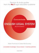Cover for English Legal System Concentrate