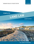 Cover for Complete Land Law - 9780198869009