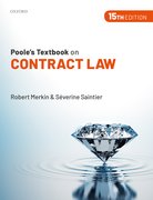 Cover for Poole's Textbook on Contract Law - 9780198869993