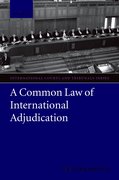 Cover for A Common Law of International Adjudication