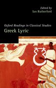 Cover for Oxford Readings in Greek Lyric Poetry