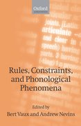 Cover for Rules, Constraints, and Phonological Phenomena