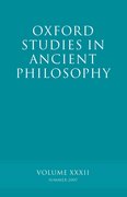 Cover for Oxford Studies in Ancient Philosophy XXXII