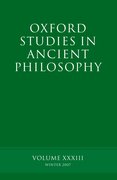 Cover for Oxford Studies in Ancient Philosophy XXXIII