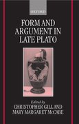 Cover for Form and Argument in Late Plato