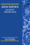 Cover for Aeschines: <em>Against Timarchos</em>