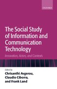 Cover for The Social Study of Information and Communication Technology