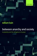 Cover for Between Anarchy and Society
