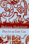 Cover for Defining Shakespeare - 9780199260508