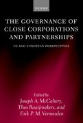 Cover for The Governance of Close Corporations and Partnerships