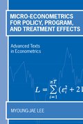 Cover for Micro-Econometrics for Policy, Program and Treatment Effects