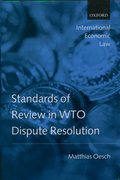 Cover for Standards of Review in WTO Dispute Resolution