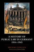 Cover for A History of Public Law in Germany 1914-1945
