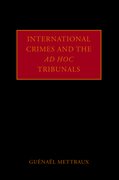 Cover for International Crimes and the Ad Hoc Tribunals