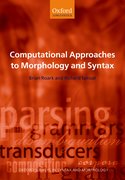 Cover for Computational Approaches to Morphology and Syntax