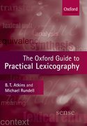 Cover for The Oxford Guide to Practical Lexicography