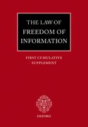 Cover for The Law of Freedom of Information: First Cumulative Supplement