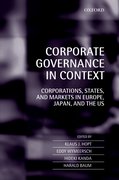Cover for Corporate Governance in Context