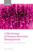 Cover for A Dictionary of Human Resource Management