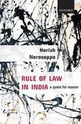 Cover for Rule of Law in India