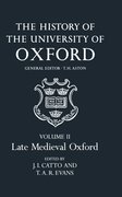 Cover for The History of the University of Oxford