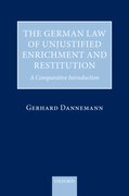 Cover for The German Law of Unjustified Enrichment and Restitution