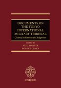 Cover for Documents on the Tokyo International Military Tribunal