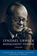 Cover for Lyndall Urwick, Management Pioneer