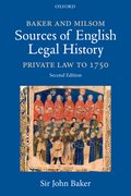 Cover for Baker and Milsom Sources of English Legal History