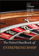 Cover for The Oxford Handbook of Entrepreneurship