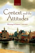 Cover for Context and the Attitudes