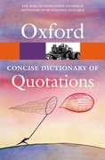 Cover for Concise Oxford Dictionary of Quotations