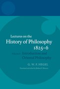 Cover for Hegel: Lectures on the History of Philosophy 1825-6