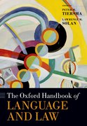 Cover for The Oxford Handbook of Language and Law