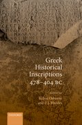 Cover for Greek Historical Inscriptions 478-404 BC
