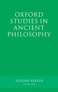 Cover for Oxford Studies in Ancient Philosophy, Volume 38