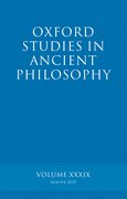 Cover for Oxford Studies in Ancient Philosophy volume