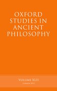 Cover for Oxford Studies in Ancient Philosophy, Volume 42