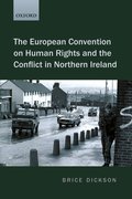 Cover for The European Convention on Human Rights and the Conflict in Northern Ireland