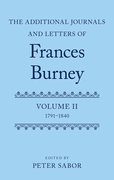Cover for The Additional Journals and Letters of Frances Burney