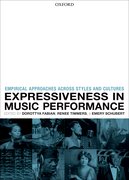 Cover for Expressiveness in music performance