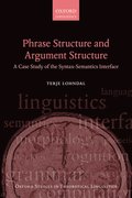 Cover for Phrase Structure and Argument Structure