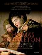 Cover for Thomas Middleton and Early Modern Textual Culture