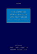 Cover for The Common European Sales Law in Context
