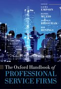 Cover for The Oxford Handbook of Professional Service Firms